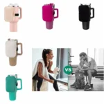 Mini Neoprene Water Bottle Pouch with Adjustable Strap Solid Color Storage Sleeve Coin Purse for Stanely Tumblers Mugs Cups