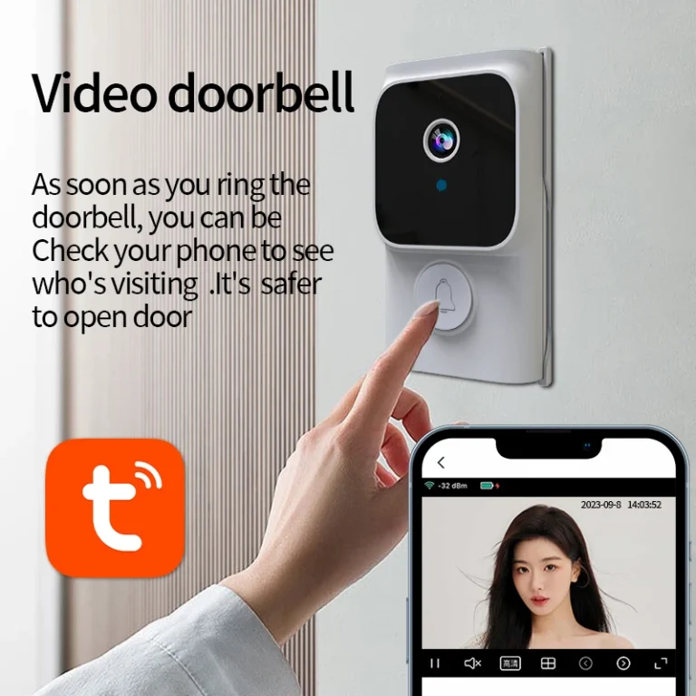 Tuya APP Free Cloud Storage WiFi Doorbell Low Consumption Wake Up Doorbell Visual Door Peephole Home Security Door Chime - Image 3