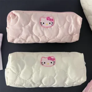 Kawaii Cartoon Hello Kitty Pencil Bag Large Capacity Pencil Case Cute Kt Cat Girl Makeup Bag Student School Office Stationery - Image 2