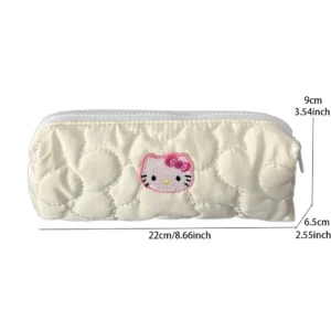 Kawaii Cartoon Hello Kitty Pencil Bag Large Capacity Pencil Case Cute Kt Cat Girl Makeup Bag Student School Office Stationery - Image 6