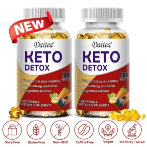 Daitea Keto Capsules - To Boost Immunity, Provide Energy and Focus | Natural Energy Production, Non-GMO, 120 Capsules - Image 6