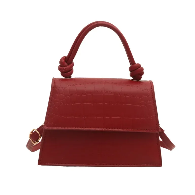 New Pure Color Versatile Small Square Bag Single Shoulder Bag New Crossbody Bag Simple Elegant Handbag Women's Bag - Image 5