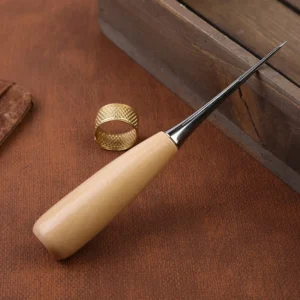 KRABALL Wooden Handle Awl Leather Punching Awl Sewing Stitching Tool For DIY Handmade Stitcher Needlework Shoes Bag Repair Tool - Image 4
