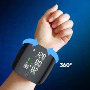 Smart Touch LCD Screen Wrist Blood Pressure Monitor Digital Voice Chargeable Automatic Tonometer Heart Rate Sphygmomanometer - Image 3