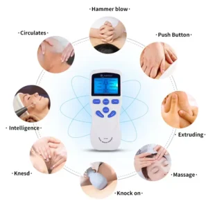 8 Modes EMS Dual Channel Massager Tens Machine Body Massage Full Body Muscle Massager with Accessories - Image 3