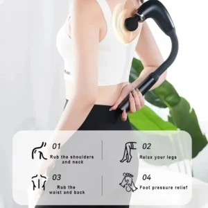 Smart Massage Gun Electric Massager Massage Hammer Rechargeable Home Handheld Hammer Back Artifact Body Massager - Image 3