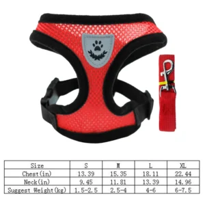 Cat Harness Vest Walking Lead Leash For Puppy dog Collar Polyester Adjustable Mesh Dog Harness For Small Medium Pet Accessories - Image 6