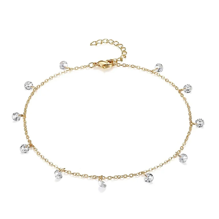 MinaMaMa Multilyaer Stainless Steel Tassel Zircon Crystal Anklet For Women Yoga Beach Leg Bracelet Anklets Foot Chain Jewelry - Image 5