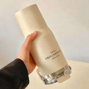 20oz Large Capacity Women's Vacuum Insulated Water Bottle |Hot & Cold Drinks|Double Straw Cup|Portable Travel Mug thermos - Image 5