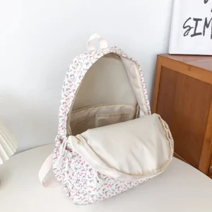Donald Duck Simple Backpack Casual Floral Student Backpack Teenage Book Bag Travel Rucksack for Teenage Girls - Image 3