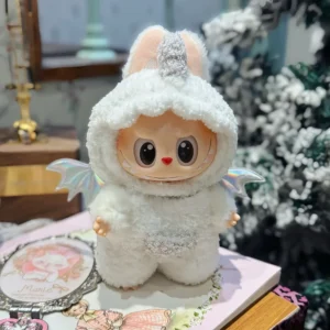 17CM Labubu Macaron NNO Dollo Doll Hanging Ornament Handmade Cloth Pullip Stand Posture Toy Dolls Collectible Doll clothes - Image 3