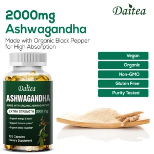 Daitea Ashwagandha Extract Capsule Anti-oxidation, Lipid-lowering, Decompression, Improving Sleep, Enhancing Immunity - Image 6