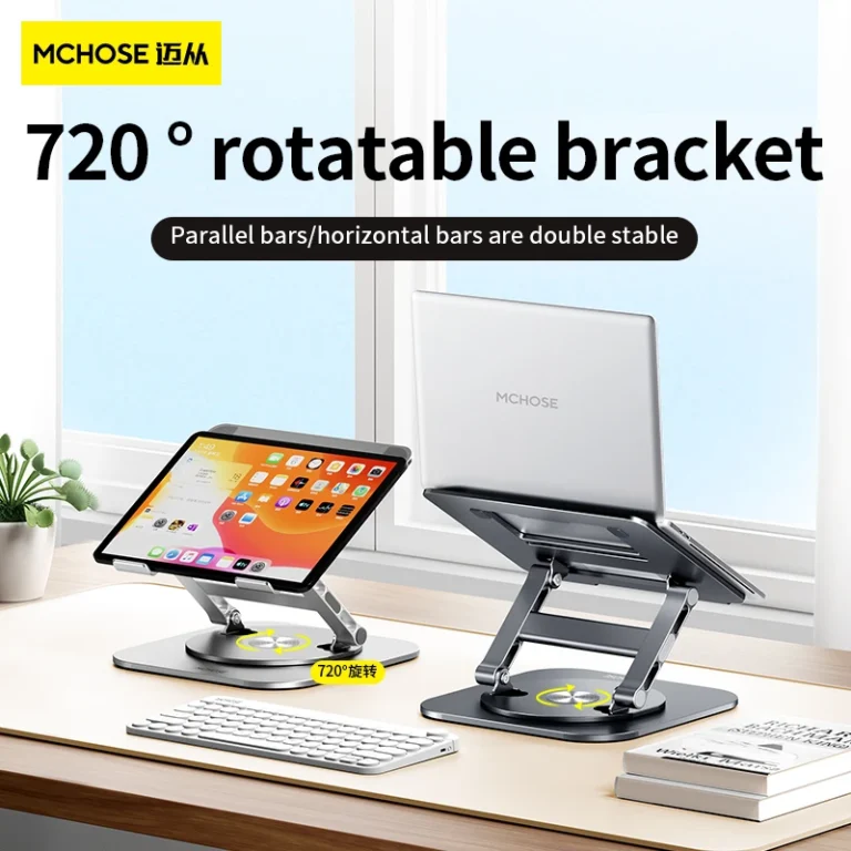 Laptop Stand 360° Rotatable Notebook Holder Liftable Desk Riser Stand Aluminum Alloy Stand Compatible With 9.7-17.3 Inch Laptops - Image 6