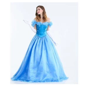 Women's Fancy Adult Princess Cinderella Bella Peach Sleeping Beauty Aurora Snow White Elsa Anna Rapunzel Cosplay Halloween Dress - Image 4