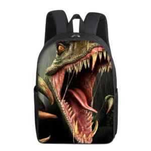 Dinosaur print backpack for primary and secondary school students, children's large capacity backpack, backpacks - Image 5