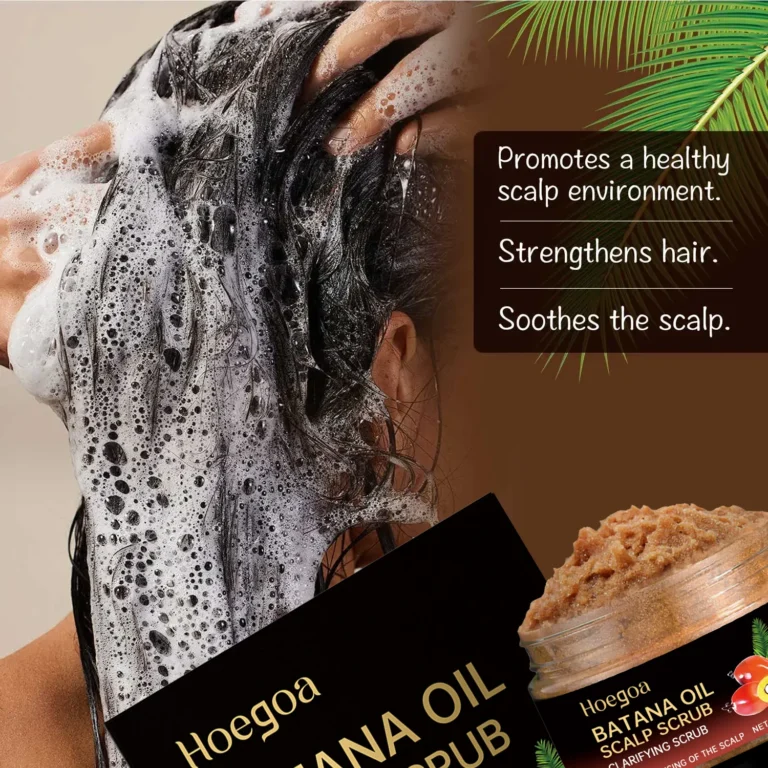 Batana Oil Scalp Scrub for Strengthening Hair Deep Cleaning Nourishing Soothing Shampoo for Sensitive Scalp Hair Care - Image 3
