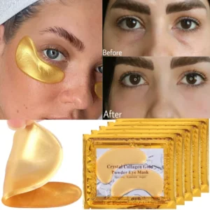 Gold Moisturizing Crystal Collagen Eye Mask Anti-Wrinkle Anti Aging Fade Dark Circles Skin Care Patch Dilute Fine Lines Mask - Image 2