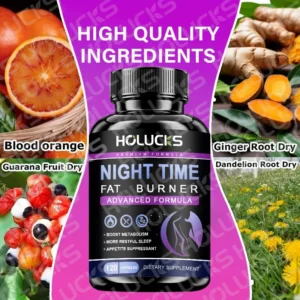 Night Time Fat Burner Weight Loss Capsules- with Melatonin - Fat Burner Diet Pills that Work Fast - Nighttime Metabolism Booster - Image 5