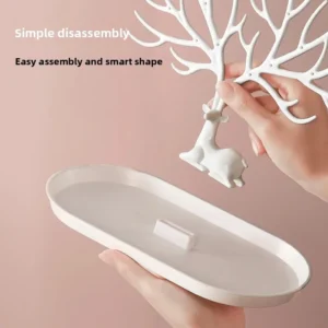 Creative Deer Antler Jewelry Display Stand Earring Necklace Storage Organizer Plastic Material from Mainland China - Image 4
