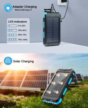 Xiaomi 50000mAh Solar Power Bank Portable Charging Poverbank External Battery Charger Strong Light LDE Light for iphone Samsung - Image 3