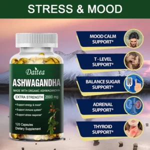 Daitea Ashwagandha Extract Capsule Anti-oxidation, Lipid-lowering, Decompression, Improving Sleep, Enhancing Immunity - Image 2