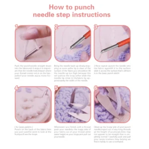Diy Punch Needle Kit Cross Stitch For Beginner Flowers Yarns and Sewing Needles Embroidery Starter Kits For Diy Gift Home Decor - Image 5