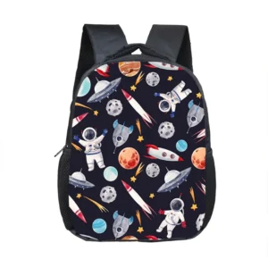 16 Inch Aliens Spaceship Pilot Backpack for 2-4 Years Old Space Astronaut Kids Bookbag Boy Girl Mini Toddler School Bags Gift - Image 3