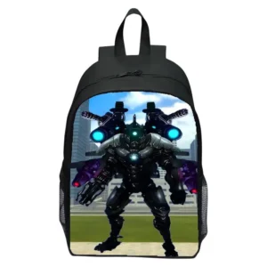 Printed Skibidi Toilet children's backpack Titan monitor for elementary school students backpacks for men and women - Image 2