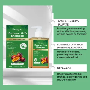 Batana Rosemary Shampoo Cleaning Scalp Anti Dandruff Oil Control Refreshing Hair Shampoo Anti Loss Restore Damaged Hair Care - Image 4