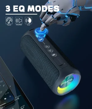 Ortizan X8 Pro Bluetooth Speaker Portable with 40W Stereo Sound,Rich Bass,IPX7 Waterproof, 30H Playtime, Mixed Color Lights,3 EQ - Image 4