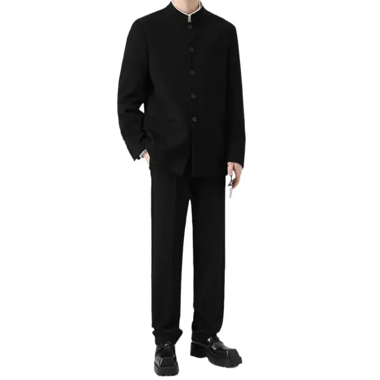 New Chinese Style Stand Collar Casual Suit Men's Spring Autumn 2024 New Zhongshan Suit Jacket And Pants One Complete Set - Image 5