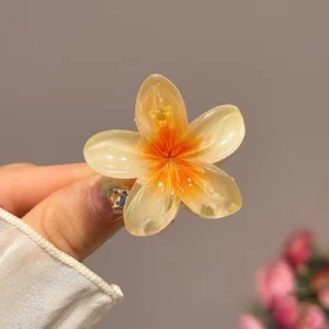 6Pcs Hawaiian Gradient Hair Clips Flower Hair Claws Women Small Size Fashion Headwear Hairpin Crab Barrette Hair Accessories - Image 5