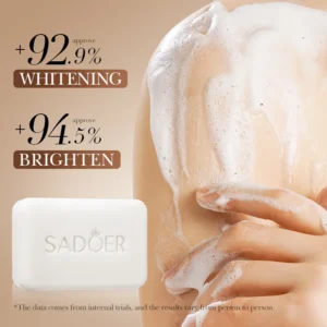 SADOER Niacinamide Arbutin Facial Soap Moisturizing Brightening Deep Cleansing Body Face Wash Foam Facial Cleanser Handmade Soap - Image 4
