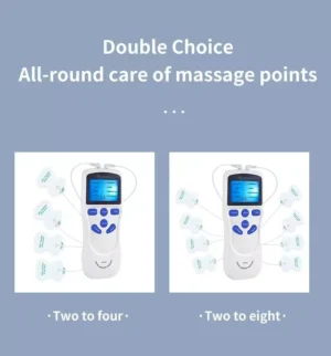 8 Modes EMS Dual Channel Massager Tens Machine Body Massage Full Body Muscle Massager with Accessories - Image 5