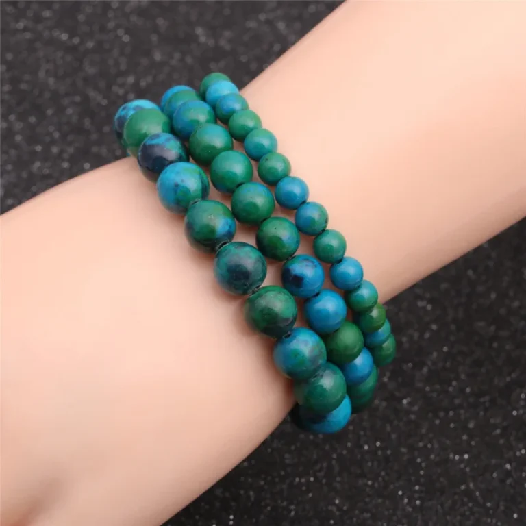 6/8/10mm Chrysocolla Malachite Bracelet Women Natural Stone Beads Bracelet Diabetes Relief Bracelet Healing Lose Weight Jewelry - Image 5