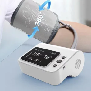 4.7 Inch Upper Arm Intelligent Voice Broadcast Dual Mode Electronic Blood Pressure Monitor Charging Portable Alarm - Image 3