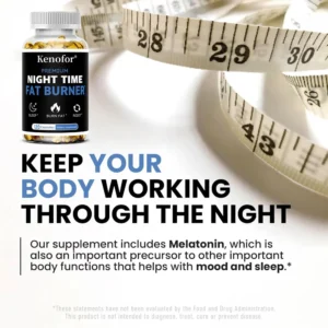 Nighttime Fat Burner Supplement - for Weight Loss, Boost Metabolism, Suppress Appetite Diet,Healthy Weight Management - Image 3