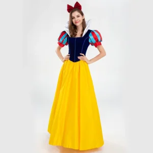 Women's Fancy Adult Princess Cinderella Bella Peach Sleeping Beauty Aurora Snow White Elsa Anna Rapunzel Cosplay Halloween Dress - Image 6