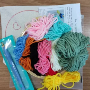 Diy Punch Needle Kit Cross Stitch For Beginner Flowers Yarns and Sewing Needles Embroidery Starter Kits For Diy Gift Home Decor - Image 4