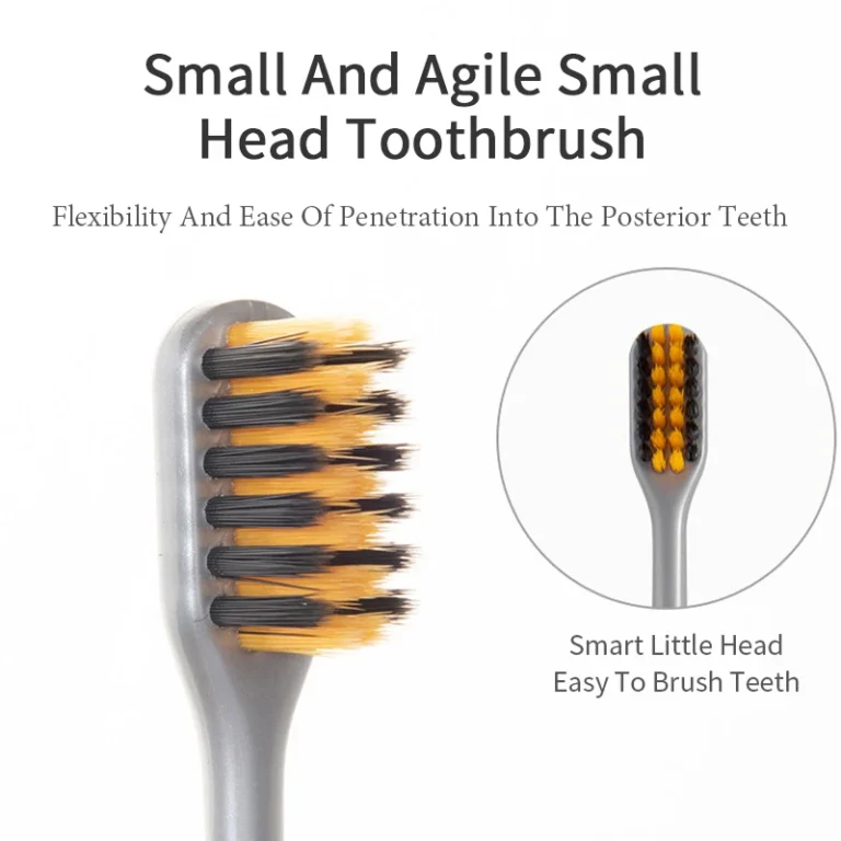 2 Sets Of Bamboo Charcoal Toothbrushes Ultra-Fine Soft Bristle Cleaning, Family Outfit Couple Adult Fine Bristle Toothbrush Set - Image 4