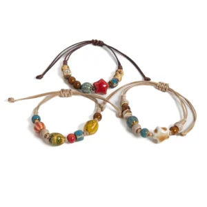 Handmade White Star Claw Ceramic Bracelet Adjustable Boho Ethnic Jewelry Unique Gift S02-027 - Image 3