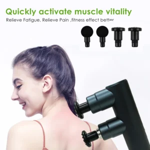 Muscle Electric Massage Gun USB Charging High Frequency Double Head Body Relax Portable Massage Gun with Bag for Sports Gift - Image 3