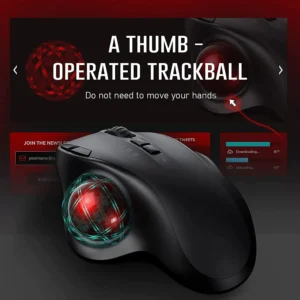 Trackball Wireless Mouse Rechargeable Bluetooth 2.4G USB Mouse Ergonomic Mice for Computer Android Windows 3 Adjustable DPI - Image 3