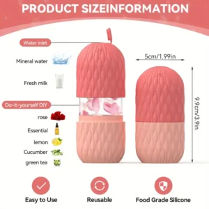 Ice Roller for Face & Eye Beauty Self Skin Care Tools Ice Holder Facial Cube Gua Sha Face Massage Ice Mold for Face Skin Tighten - Image 5