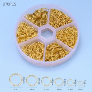 About 1000Pcs 6 Different Sizes Open Jump Rings,4mm 5mm 6mm 8mm 10mm 12mm with 1Pc Jump Ring Open/Close Tool for DIY Crafts Gift - Image 6