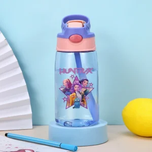K-pop Demon Hunters Kawaii Water Cup with Draw for Boys Girls Anime Fashion Cups Students Portable Sports Water Bottle Kids Gift - Image 2