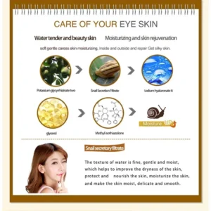 Skincare Set Snail Collagen Cream Anti Aging Whiten Skin Face Cream Fade Dark Eye Circles Remove Eye Bags Eye Serum - Image 3
