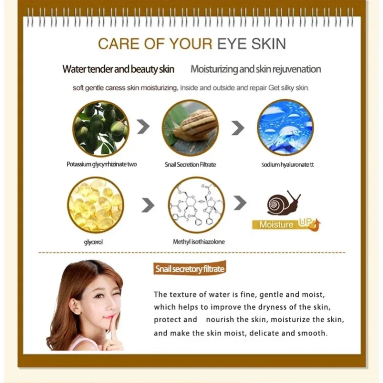Skincare Set Snail Collagen Cream Anti Aging Whiten Skin Face Cream Fade Dark Eye Circles Remove Eye Bags Eye Serum - Image 3
