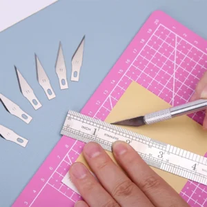 Fniiva Engraving Cutter with 5pcs Blade Metal Handle Craft Carving Sculpture Paper Non-Slip Knife DIY Repair Hand Leather Tools - Image 6