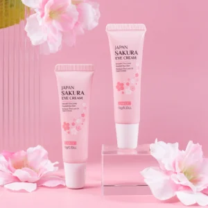 LAIKOU Sakura Anti-Wrinkle Eye Cream Cherry blossoms Remove Dark Circles Eye Bag Eye Care Against Puffiness - Image 3